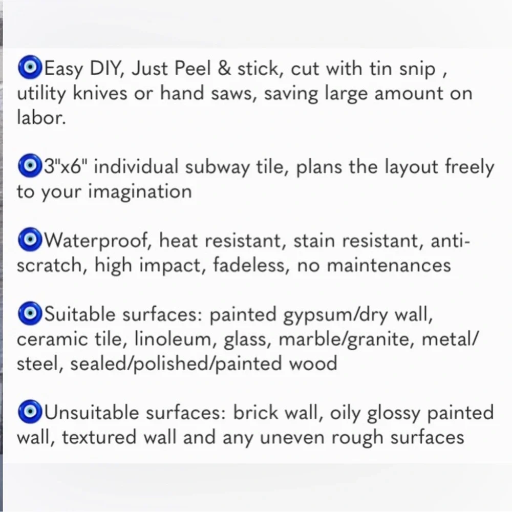 102-Piece Peel and Stick Tile Backsplash, 3in. x 6 